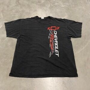 Vintage y2k 90s black and red Chevrolet aop shirt